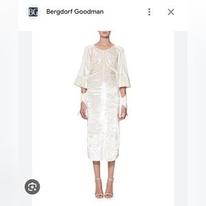 Victoria Beckham Fluid Velvet Batwing Midi Dress
Ivory NWT! $2100 Sz 6